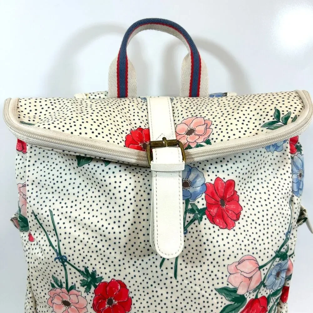 Cath Kidston London Floral 100% Cotton PVC Coating Backpack Cottagecore